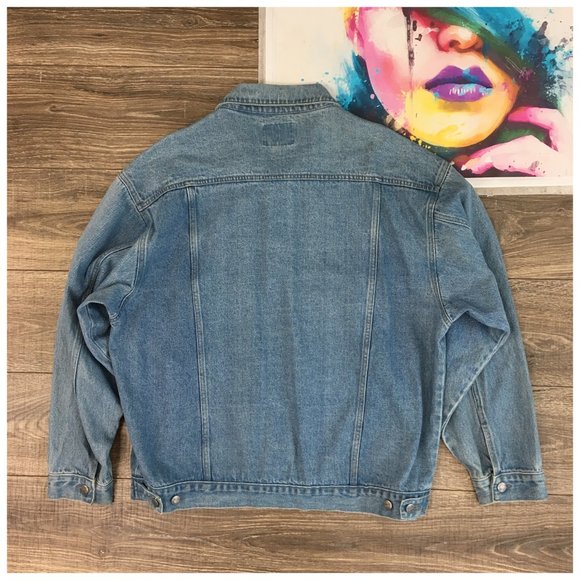 Vintage Pepsi Cola Denim Trucker Jean Jacket Logo Button Men's Size L‎ - Picture 3 of 6